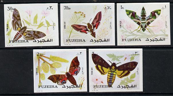 Fujeira 1972 Butterflies imperf set of 5 unmounted mint, Mi 1326-30B*, stamps on , stamps on  stamps on butterflies