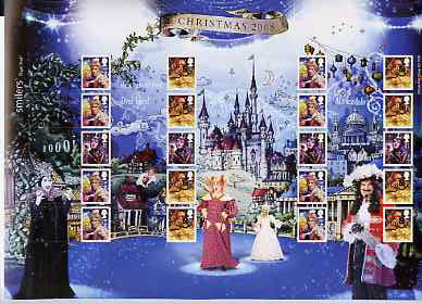 Great Britain 2008 Christmas Post Office Label Sheet SG LS54, stamps on , stamps on  stamps on christmas, stamps on  stamps on pirates, stamps on  stamps on pantomime, stamps on  stamps on children, stamps on  stamps on self adhesive, stamps on  stamps on theatre