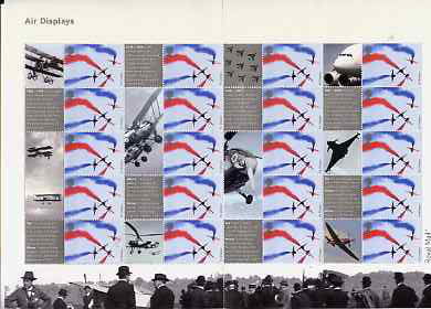 Great Britain 2008 Air Displays Post Office Label Sheet SG LS47, stamps on aviation, stamps on spitfire, stamps on  ww2 , stamps on 