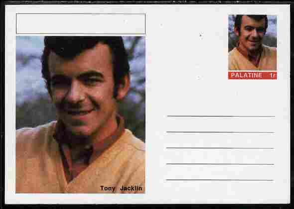 Palatine (Fantasy) Personalities - Tony Jacklin (golf) postal stationery card unused and fine, stamps on , stamps on  stamps on personalities, stamps on  stamps on sport, stamps on  stamps on golf