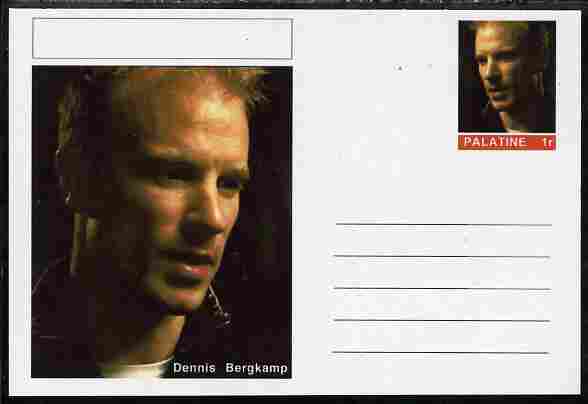 Palatine (Fantasy) Personalities - Dennis Bergkamp (football) postal stationery card unused and fine, stamps on , stamps on  stamps on personalities, stamps on  stamps on sport, stamps on  stamps on football