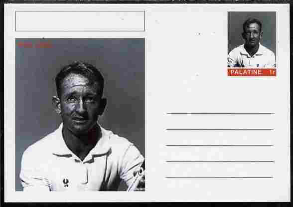 Palatine (Fantasy) Personalities - Rod Laver (tennis) postal stationery card unused and fine, stamps on , stamps on  stamps on personalities, stamps on  stamps on sport, stamps on  stamps on tennis