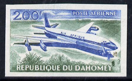 Dahomey 1963 Air 200f (Boeing 707) unmounted mint imperf colour trial proof (several different combinations available but price is for ONE) as SG 195, stamps on , stamps on  stamps on aviation    boeing 707