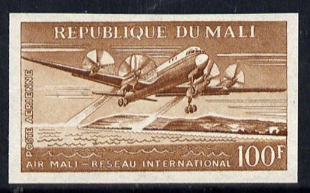 Mali 1963 Air 100f (Illyushin Il-18 Taking off) unmounted mint imperf colour trial proof (several different combinations available but price is for ONE) as SG 74, stamps on aviation