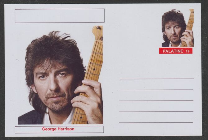 Palatine (Fantasy) Personalities - George Harrison postal stationery card unused and fine