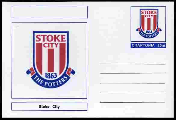 Chartonia (Fantasy) Football Club Badges - Stoke City postal stationery card unused and fine