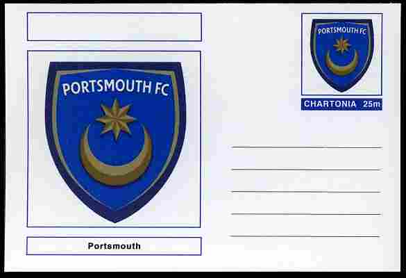 Chartonia (Fantasy) Football Club Badges - Portsmouth postal stationery card unused and fine