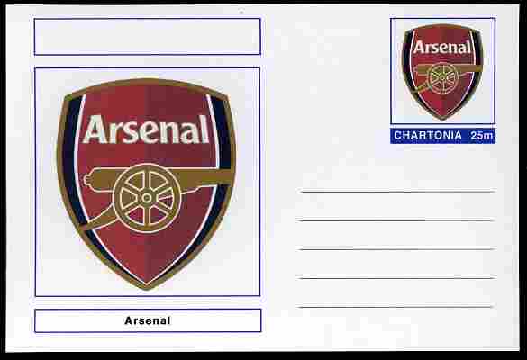 Chartonia (Fantasy) Football Club Badges - Arsenal postal stationery card unused and fine