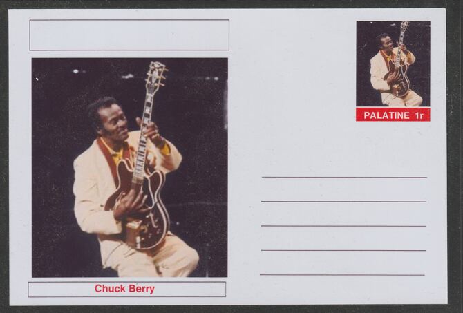 Palatine (Fantasy) Personalities - Chuck Berry postal stationery card unused and fine