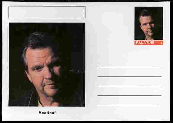 Palatine (Fantasy) Personalities - Meatloaf postal stationery card unused and fine, stamps on , stamps on  stamps on personalities, stamps on  stamps on music, stamps on  stamps on pops, stamps on  stamps on rock, stamps on  stamps on 