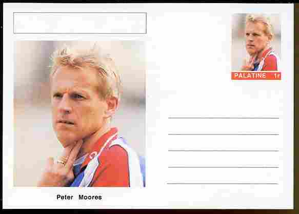 Palatine (Fantasy) Personalities - Peter Moores (cricket) postal stationery card unused and fine, stamps on , stamps on  stamps on personalities, stamps on  stamps on sport, stamps on  stamps on cricket