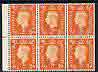 Great Britain 1937-47 KG6 2d orange booklet pane of 6 with inv wmk unmounted mint with reasonable perfs SG QB29a cat Â£325, stamps on , stamps on  stamps on , stamps on  stamps on  kg6 , stamps on  stamps on 