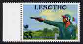 Lesotho 1988 Olympic Games 55s shooting the unissued stamp (showing the obsolete Lesotho flag) unmounted mint and rare (see note after SG 842, stamps on , stamps on  stamps on lesotho 1988 olympic games 55s shooting the unissued stamp (showing the obsolete lesotho flag) unmounted mint and rare (see note after sg 842
