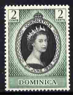 Dominica 1953 Coronation 2c unmounted mint SG 139, stamps on coronation, stamps on royalty