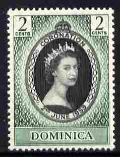 Dominica 1953 Coronation 2c unmounted mint SG 139, stamps on , stamps on  stamps on coronation, stamps on  stamps on royalty