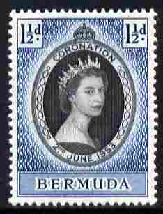 Bermuda 1953 Coronation 1.5d unmounted mint SG 134, stamps on coronation, stamps on royalty