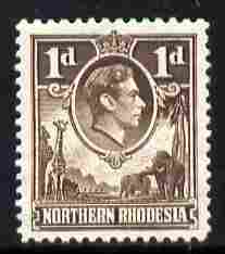 Northern Rhodesia 1938-52 KG6 1d brown unmounted mint, SG 27