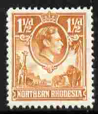Northern Rhodesia 1938-52 KG6 1.5d yellow-brown unmounted mint, SG 30, stamps on , stamps on  kg6 , stamps on 