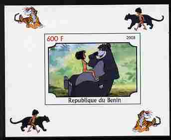 Benin 2008 Disney's Jungle Book #4 imperf individual deluxe sheet unmounted mint. Note this item is privately produced and is offered purely on its thematic appeal, stamps on , stamps on  stamps on disney, stamps on  stamps on tigers, stamps on  stamps on films, stamps on  stamps on cinema, stamps on  stamps on cartoons, stamps on  stamps on 