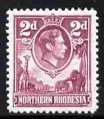 Northern Rhodesia 1938-52 KG6 2d purple unmounted mint, SG 33, stamps on , stamps on  kg6 , stamps on 