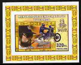 Congo 2006 Transport - Paris-Dakar Rally #1 - Motorcycles imperf individual deluxe sheet unmounted mint. Note this item is privately produced and is offered purely on its..., stamps on transport, stamps on sport, stamps on motorbikes