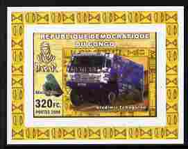 Congo 2006 Transport - Paris-Dakar Rally #4 - Trucks & Minerals imperf individual deluxe sheet unmounted mint. Note this item is privately produced and is offered purely on its thematic appeal, stamps on , stamps on  stamps on transport, stamps on  stamps on sport, stamps on  stamps on trucks, stamps on  stamps on minerals