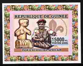 Guinea - Conakry 2006 Centenary of Scouting with Artefact imperf individual deluxe sheet unmounted mint. Note this item is privately produced and is offered purely on its thematic appeal, stamps on scouts, stamps on artefacts