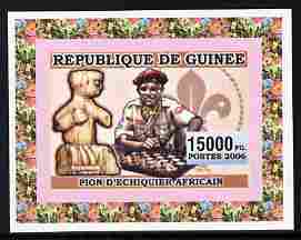 Guinea - Conakry 2006 Centenary of Scouting with Artefact imperf individual deluxe sheet unmounted mint. Note this item is privately produced and is offered purely on its..., stamps on scouts, stamps on artefacts