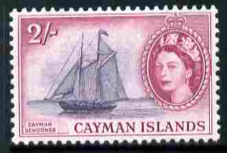 Cayman Islands 1953-62 Ziroma (schooner) 2s (from def set) unmounted mint, SG 159, stamps on , stamps on  stamps on ships