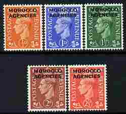 Morocco Agencies - British Currency 1951 KG6 set to 2.5d (5 values) unmounted mint SG 94-98, stamps on , stamps on  kg6 , stamps on 