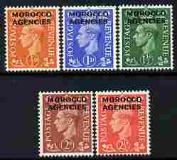 Morocco Agencies - British Currency 1951 KG6 set to 2.5d (5 values) unmounted mint SG 94-98, stamps on , stamps on  stamps on , stamps on  stamps on  kg6 , stamps on  stamps on 