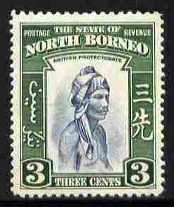 North Borneo 1939 Native 3c (from def set) unmounted mint, SG 305