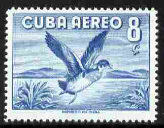 Cuba 1956 Wood Duck 8c blue (from Air set) unmounted mint SG 772, stamps on , stamps on  stamps on birds, stamps on  stamps on ducks