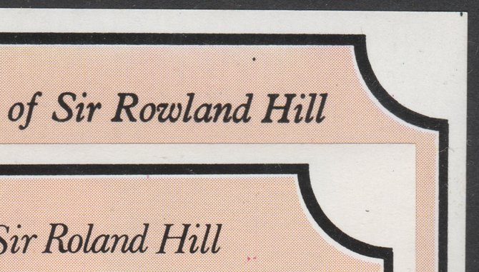 Exhibition souvenir sheet for 1979 London Stamp Fair showing  Portugal Rowland Hill set of 8, with 'ROLAND' error plus sheet with correct spelling, both unmounted mint, stamps on , stamps on  stamps on rowland hill     stamp exhibitions      cinderella