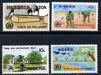 Nigeria 1982 UN Conference on Environment set of 4 unmounted mint, SG 434-37*, stamps on , stamps on  stamps on environment   united-nations