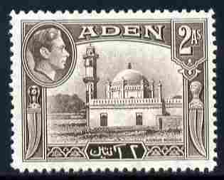 Aden 1939-48 KG6 Airdrus Mosque 2a sepia unmounted mint SG 20, stamps on , stamps on  stamps on animals, stamps on  stamps on camels, stamps on  stamps on militaria, stamps on  stamps on  kg6 , stamps on  stamps on 