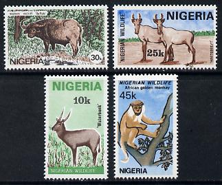 Nigeria 1984 Nigerian Wildlife set of 4 unmounted mint, SG 469-72*, stamps on animals