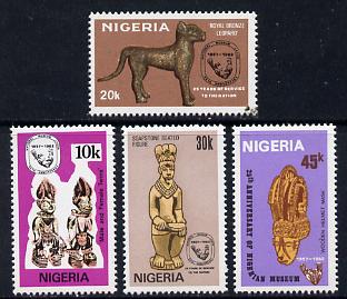 Nigeria 1982 National Museum set of 4 unmounted mint, SG 442-45*, stamps on , stamps on  stamps on artefacts   museums