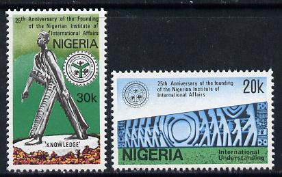 Nigeria 1986 International Affairs set of 2 unmounted mint, SG 537-38, stamps on , stamps on  stamps on constitutions    education