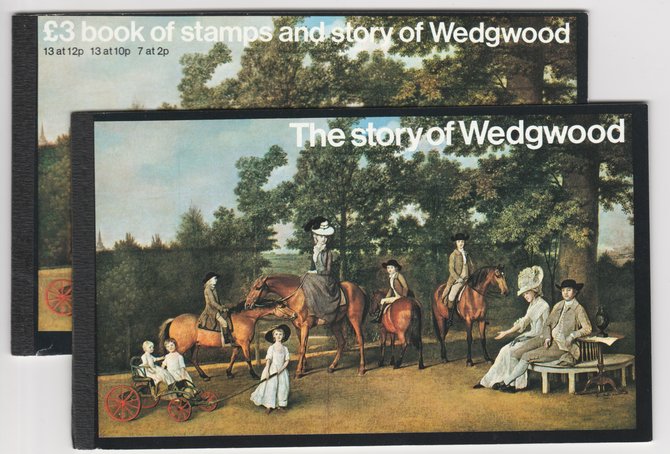 Booklet - Great Britain 1980 The Story of Wedgwood £3 PUBLICITY prestige booklet with different text to issued booklet which is also included - please note: the publicity version was issued WITHOUT stamps. Both very fine, as SG DX2, stamps on , stamps on stamps on wedgwood, stamps on pottery, stamps on ceramics, stamps on horses, stamps on stamps on arts