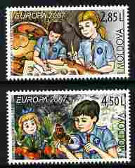 Moldova 2007 Europa - Scouting perf set of 2 unmounted mint, SG 574-5, stamps on , stamps on  stamps on europa, stamps on  stamps on scouts