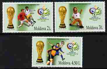 Moldova 2006 Football World Cup perf set of 3 unmounted mint, SG 544-6, stamps on , stamps on  stamps on football