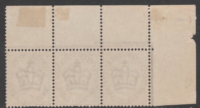 Great Britain 1881 1d lilac die II NW strip of 3, centre stamp showing detached bottom frame line, SG spec K8j cat \A3950. Stamps are unmounted mint with hinge marks in t..., stamps on dogs, stamps on 