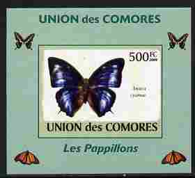 Comoro Islands 2009 Butterflies #3 individual imperf deluxe sheet unmounted mint. Note this item is privately produced and is offered purely on its thematic appeal, it has no postal validity, stamps on , stamps on  stamps on butterflies