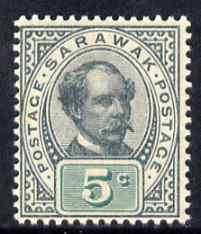Sarawak 1899 unissued 5c olive-grey & green unmounted mint, SG 48, stamps on , stamps on  kg5 , stamps on  qv , stamps on 