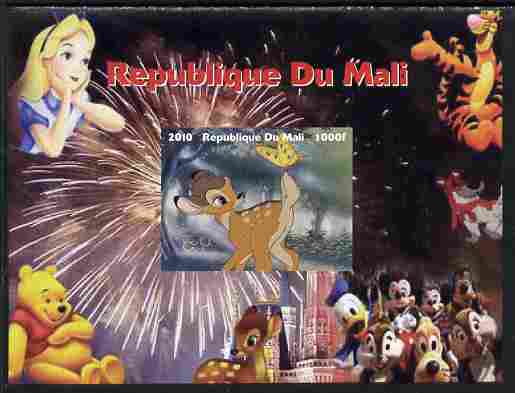 Mali 2010 Disney Characters with Olympic Rings #4 imperf s/sheet unmounted mint. Note this item is privately produced and is offered purely on its thematic appeal , stamps on disney, stamps on cartoons, stamps on films, stamps on cinema, stamps on movies, stamps on olympics, stamps on bears, stamps on pooh, stamps on tigger, stamps on bambi, stamps on deer