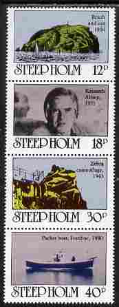 Steep Holm 1980 Inaugural Issue perf set of 4 unmounted mint Rosen SP1-4 (only 7,600 sets produced), stamps on ships, stamps on 
