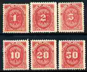 Nicaragua 1899 Postage Due complete set of 6 values unmounted mint SG D137-42