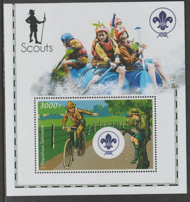 Gabon 2020 Scouts perf m/sheet containing one value unmounted mint, stamps on scouts