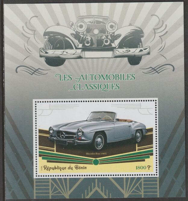 Benin 2019 Classic Cars perf m/sheet containing one value unmounted mint, stamps on , stamps on  stamps on cars